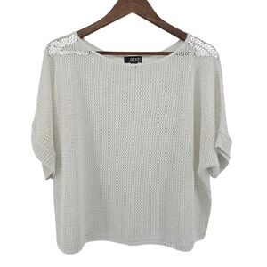 a.n.a Crochet White Vintage Beach Coastal Summer Swim Cover‎ Up Womens Petite XL